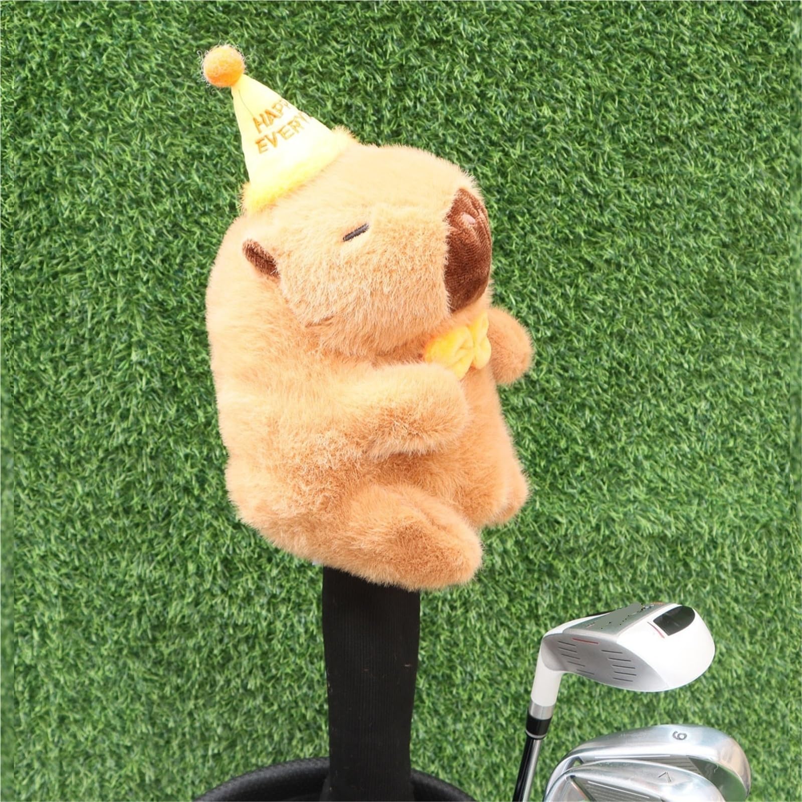 Capybara Golf Schlägerkopfhüllen, Golfschlägerhaube Kuschelweiche Schutzhülle Aus Plüsch Golferinnen