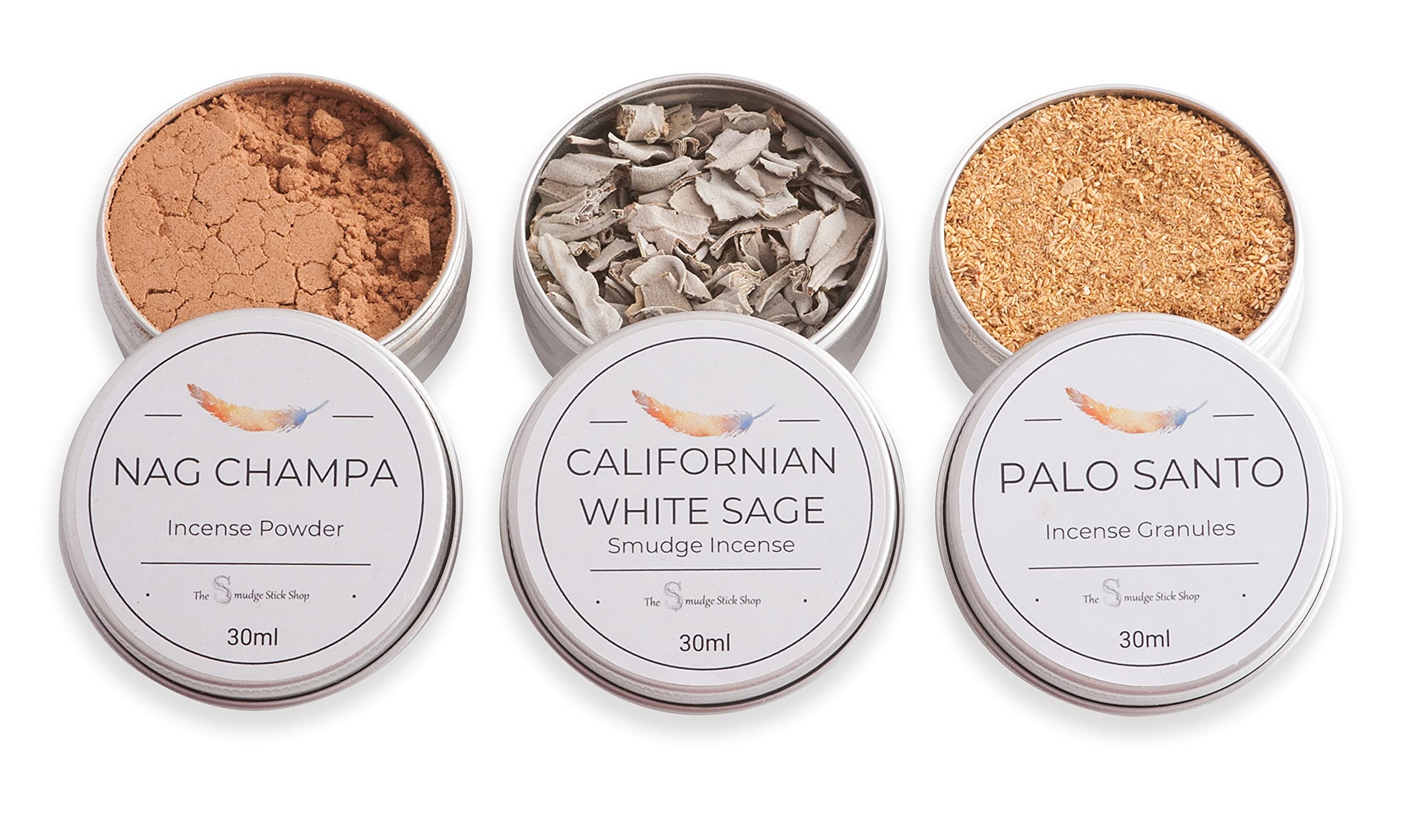 Fresh Incense Mixed Collections in 30ml Tins (White Sage and Palo Santo and Nag Champa) โ image 1