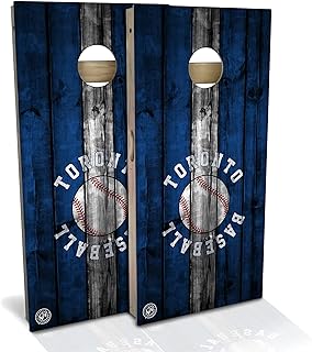 Skip's Garage Toronto Themed Baseball All-Weather Cornhole Board Set - Regulation 2x4 (24" x 48") - Weatherproof - Waterproof - CVC Composite - Durable - Long Lasting