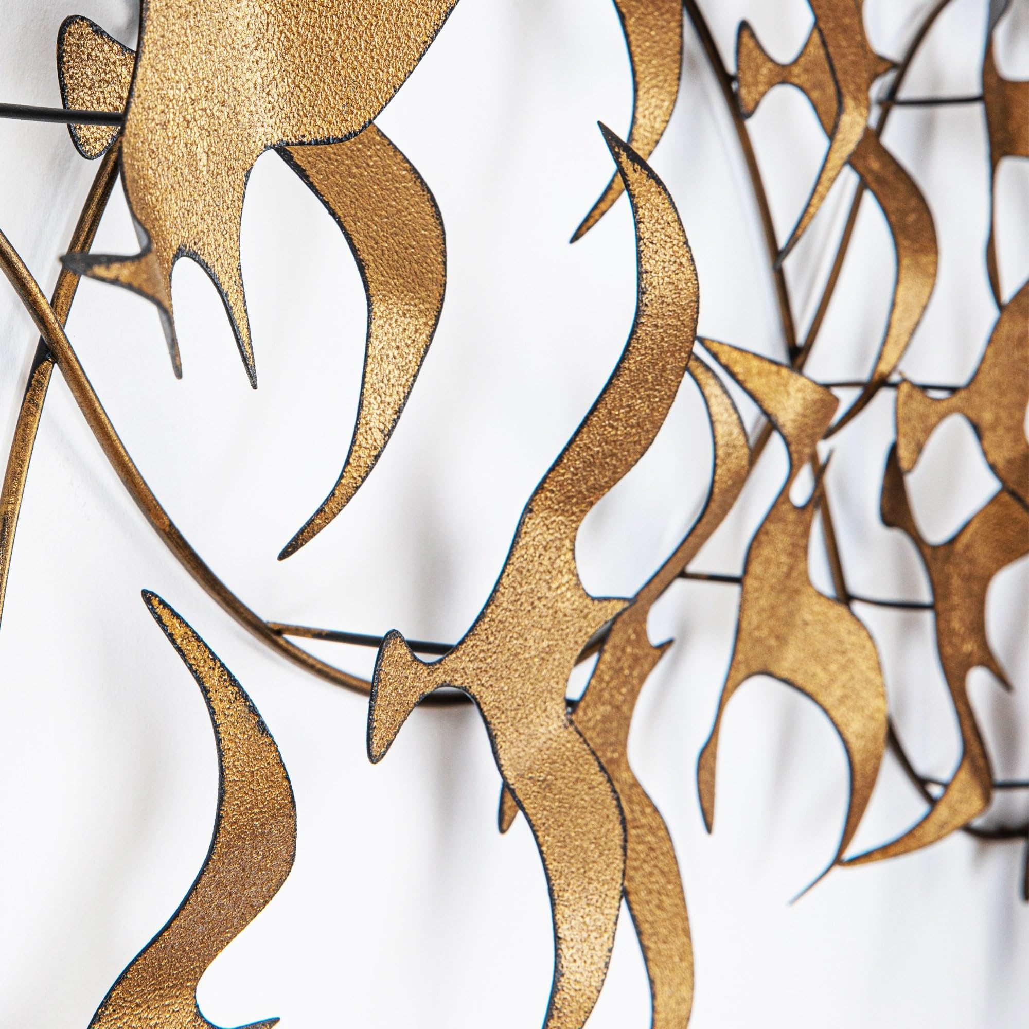 Accessoire mural décoratif en métal peint à la main, 112 x 11 x 50 cm, 100% métal, 0,8 mm d'épaisseur, pièce d'art unique pour la décoration de la maison, des variations de couleurs peuvent survenir