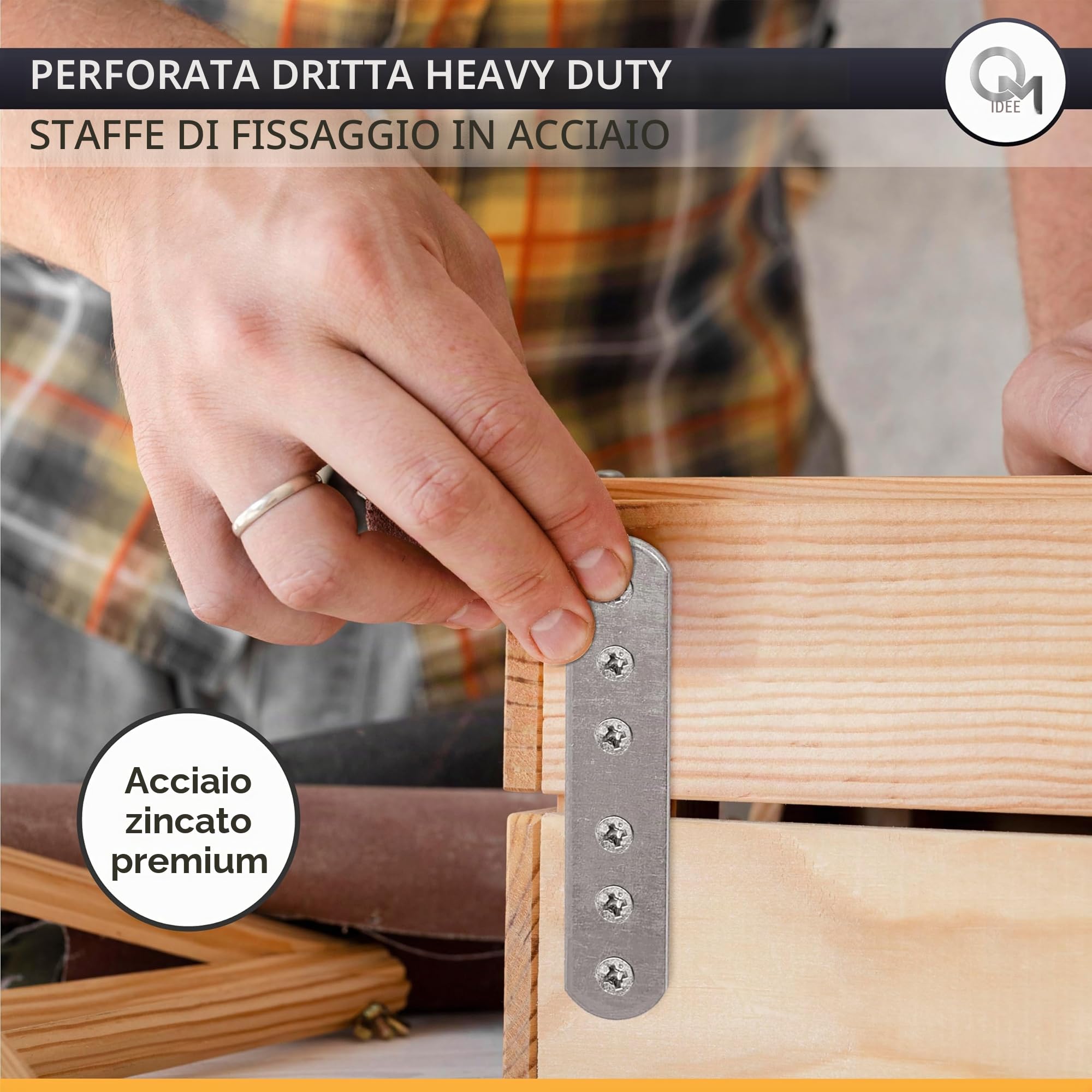 20 x Piastre di giunzione per riparazione ( 60 x 16 x 1.5 ) Connettore di fissaggio per mobili in legno, Zincato Argento