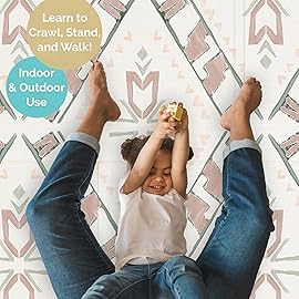 JumpOff Jo Baby Play Mat - Large Folding Foam Play Mat for Infants, Babies, Toddlers, Waterproof, Double-Sided (70 x 59) - Westbound