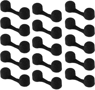 50Pcs Nose Plug Filter, Disposable Nose Filters for Dust, Bulk Softness Sponge Nostril Filters, Nose Plug for Allergies, for Women Men Sunless Spray Tanning Outdoor Dust Construction AreasBlack