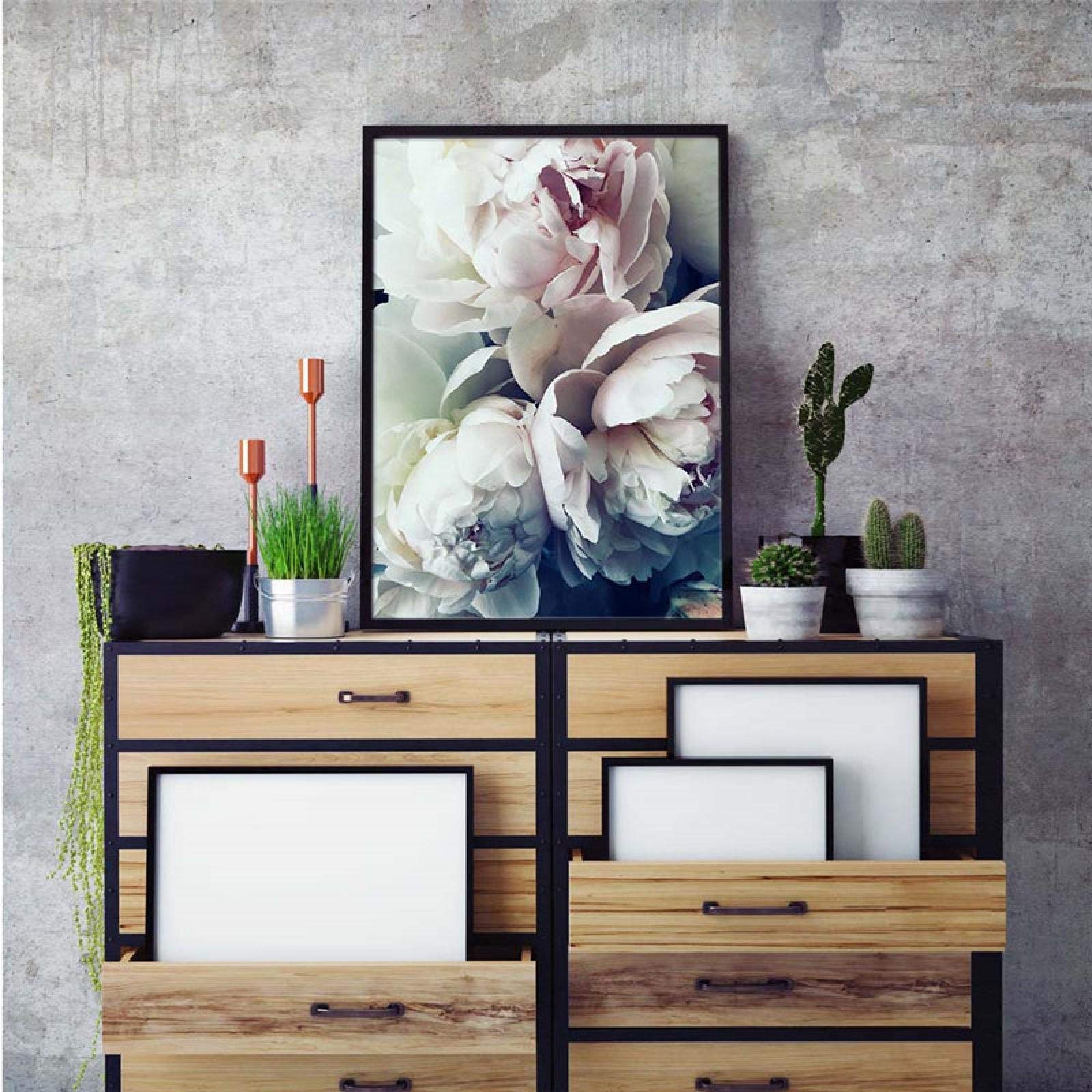 Quadro Su Tela Con Peonie - 40x60 Cm, Senza Cornice, Perfetto Per Soggiorno, Camera Da Letto O Ufficio