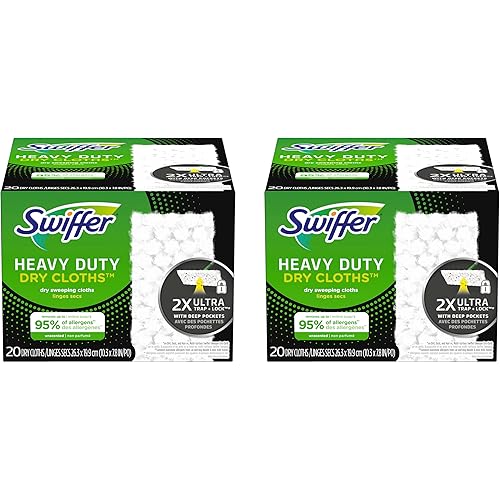 Swiffer Sweeper Heavy Duty Mop Pad Refills for Floor Mopping and Cleaning, All Purpose Multi Surface Floor Cleaning Product, 20 Count, 2 Pack