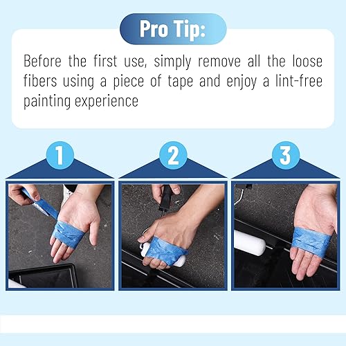 Miniatura 5 de Bates - Cubiertas de rodillo de espuma de 4 pulgadas, paquete de 30 unidades, rodillo de pintura de 4 pulgadas, cubiertas de pintura de rodillo de