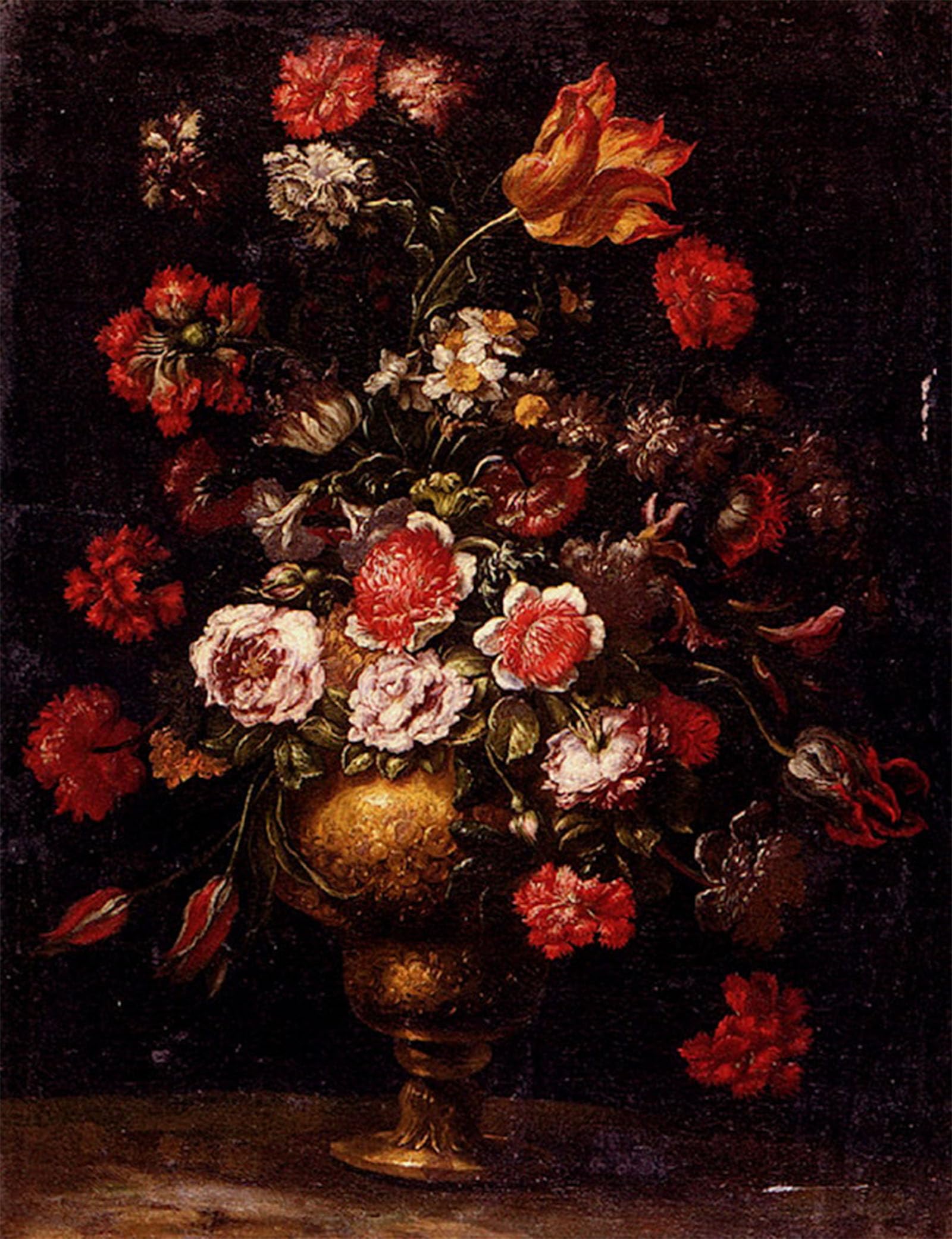 SERENDIPITP Aesthetic Poster Photo Wall Print Retro Picture Still Life of Flowers in a Vase by Andrea Scacciati Modern Wall Artwork for Home Decor 60x90cm