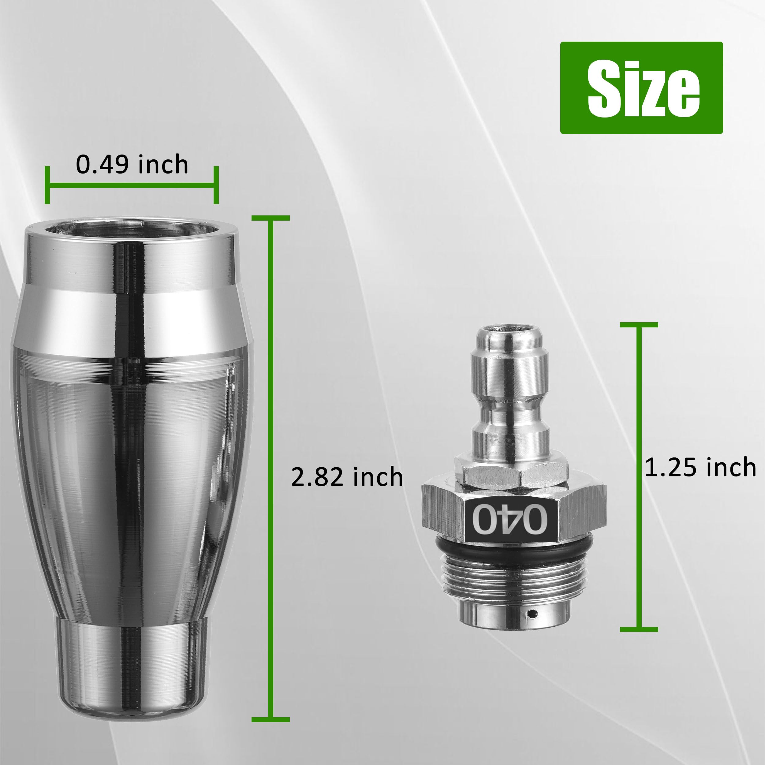 JOEJET Boquilla turbo para lavadora a presión, boquilla giratoria de lavado a presión con conexión rápida de 1/4 pulgadas, 7 puntas de boquilla de pulverización con soporte de boquilla, 3000 PSI,