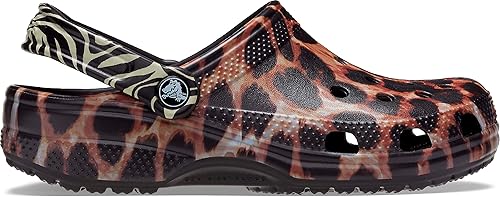 Miniatura 5 de Crocs Zuecos clásicos unisex con estampado de animales para adultos, zapatos de cebra y leopardo