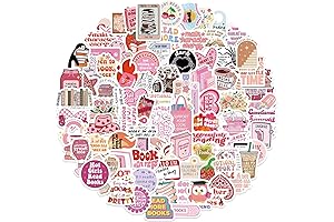 300PCS Aesthetic Pink Book Stickers for Adults Readers