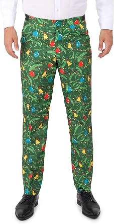 Suitmeister Light-Up Chirstmas Jackets for Men in Different Prints – Ugly Xmas Sweater Costumes Include Jacket Only