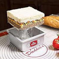 Vista 5 de Fat Daddio's PSQCC-883 - Sartén cuadrada para tartas de queso, 8 x 8 x 3 pulgadas, color plateado