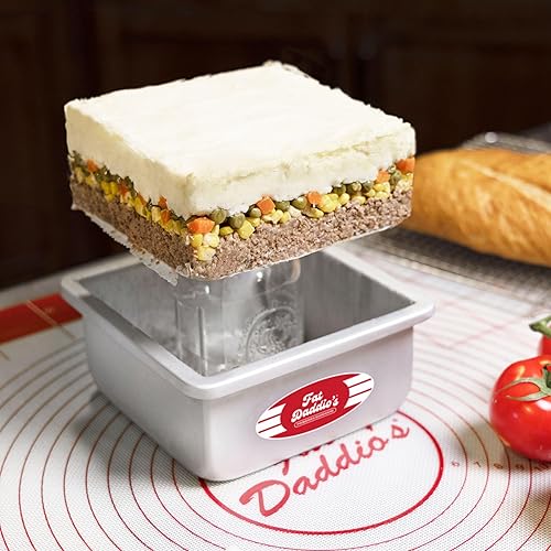 Miniatura 5 de Fat Daddio's PSQCC-883 - Sartén cuadrada para tartas de queso, 8 x 8 x 3 pulgadas, color plateado