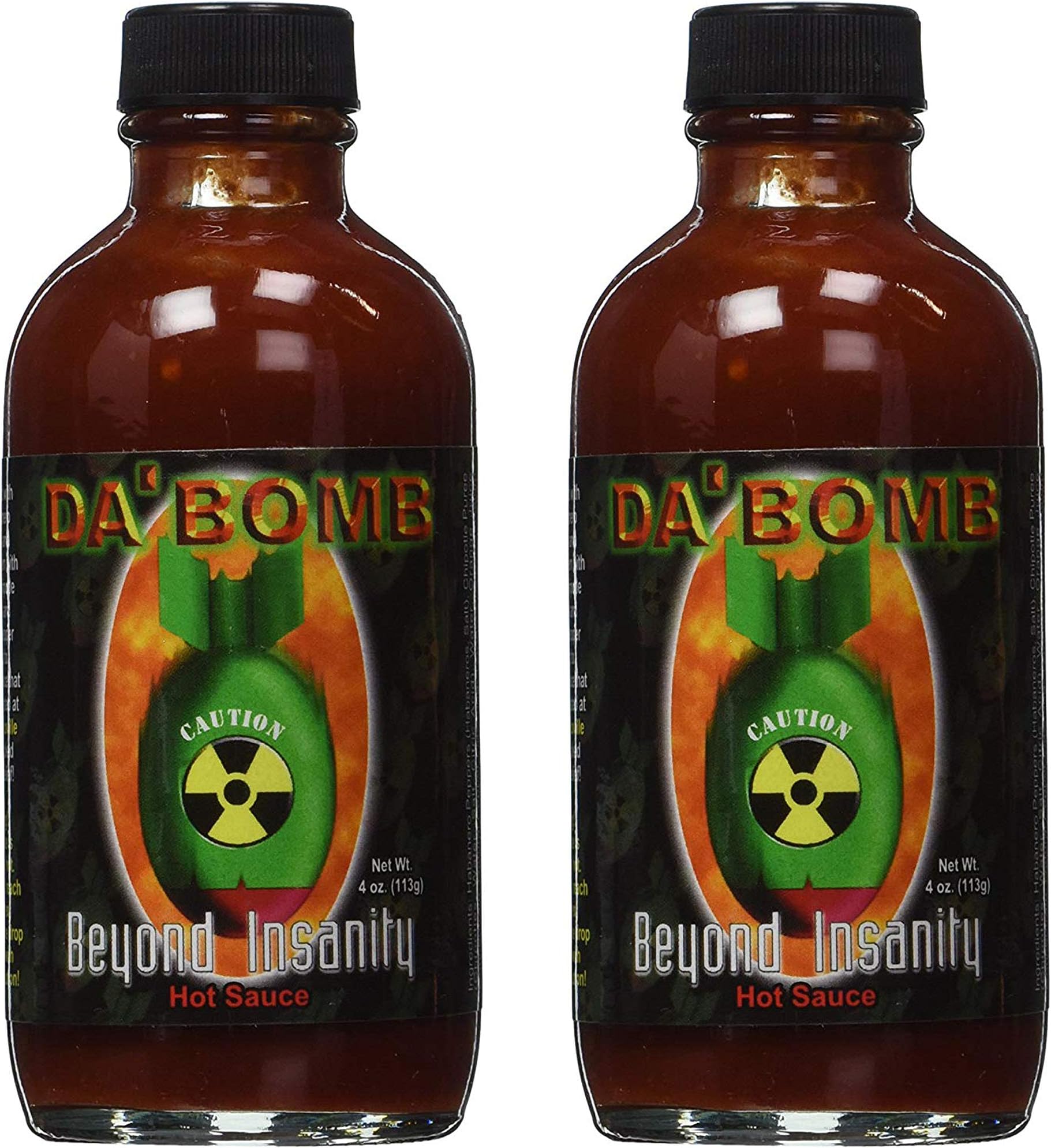 Da Bomb - Beyond Insanity Hot Sauce - 4 oz Bottle (Pack of 2)