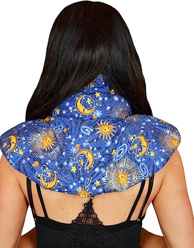 Miniatura 3 de Nature's Approach Envoltura para el cuellohombro con relleno de aromaterapia a base de hierbas, apta para congelador y microondas para terapia de