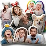 Oreiller personnalisé - Oreiller personnalisé visage avec photo Super Soft Velvet Double faces Imprimé Cadeau amusant personnalisé pour papa Femmes Hommes Couples Étouffé Oreil à lancer Cadeau commémoratif d'oreiller de chat de chat personnalisé