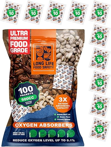 Miniatura 2 de Absorbentes de oxígeno de 500 cc y 2500 cc para almacenamiento de alimentos  3 veces la capacidad de absorción de oxígeno  Extiende la vida útil y