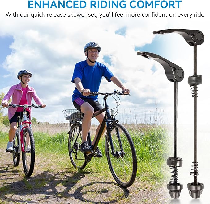 Juego de eje hueco con liberación rápida para mazas delanteras y traseras de bicicleta para MTB, bicicleta de carretera y BMX miniatura 9