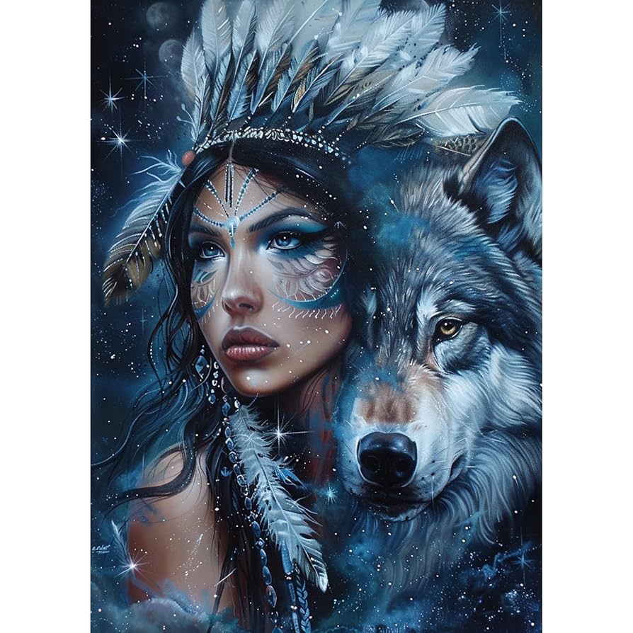 ✝️From old American canvas✝️ 5D Diamond Art Painting Native Indian American Woman and