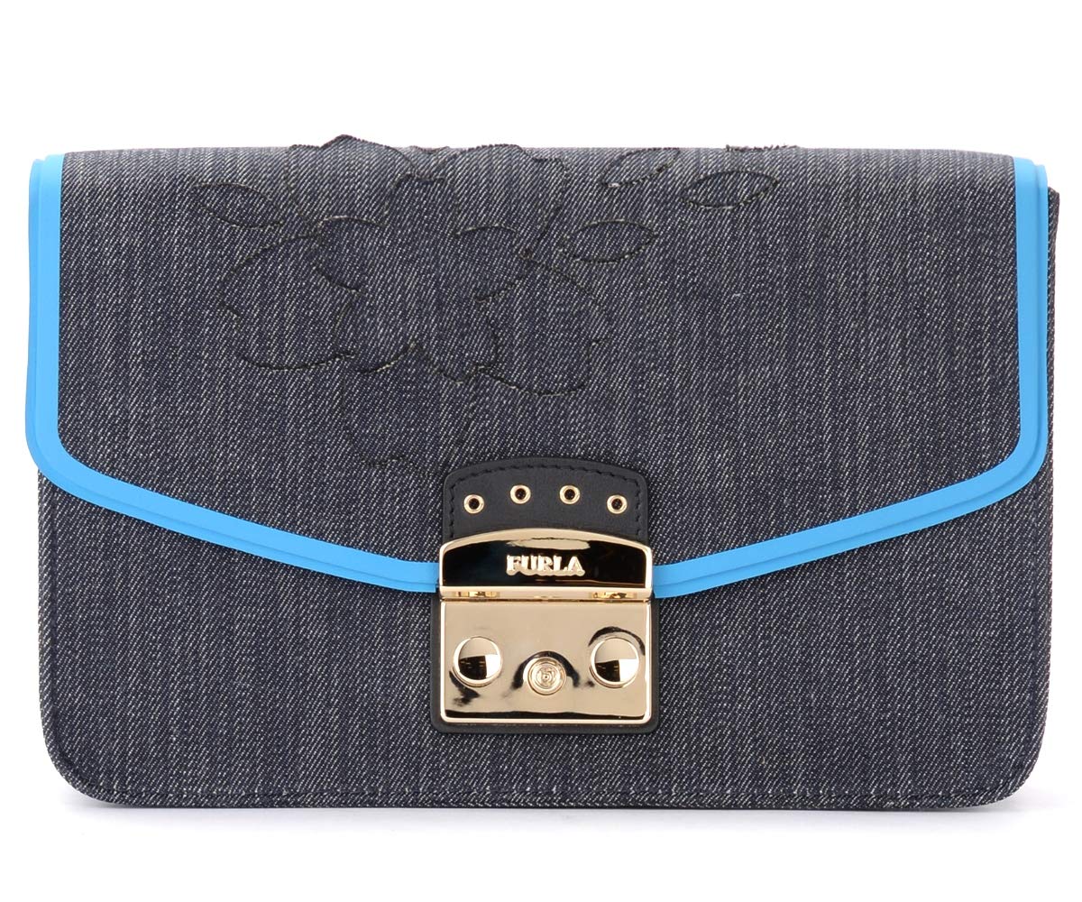 Furla Furla S Metropolis Blue Denim Shoulder Bag Blue