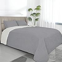Vista 39 de Easy-Going - Juego de edredón reversible de tamaño full/queen con 1 edredón y 2 fundas de almohada, suave cubrecama, edredón de microfibra