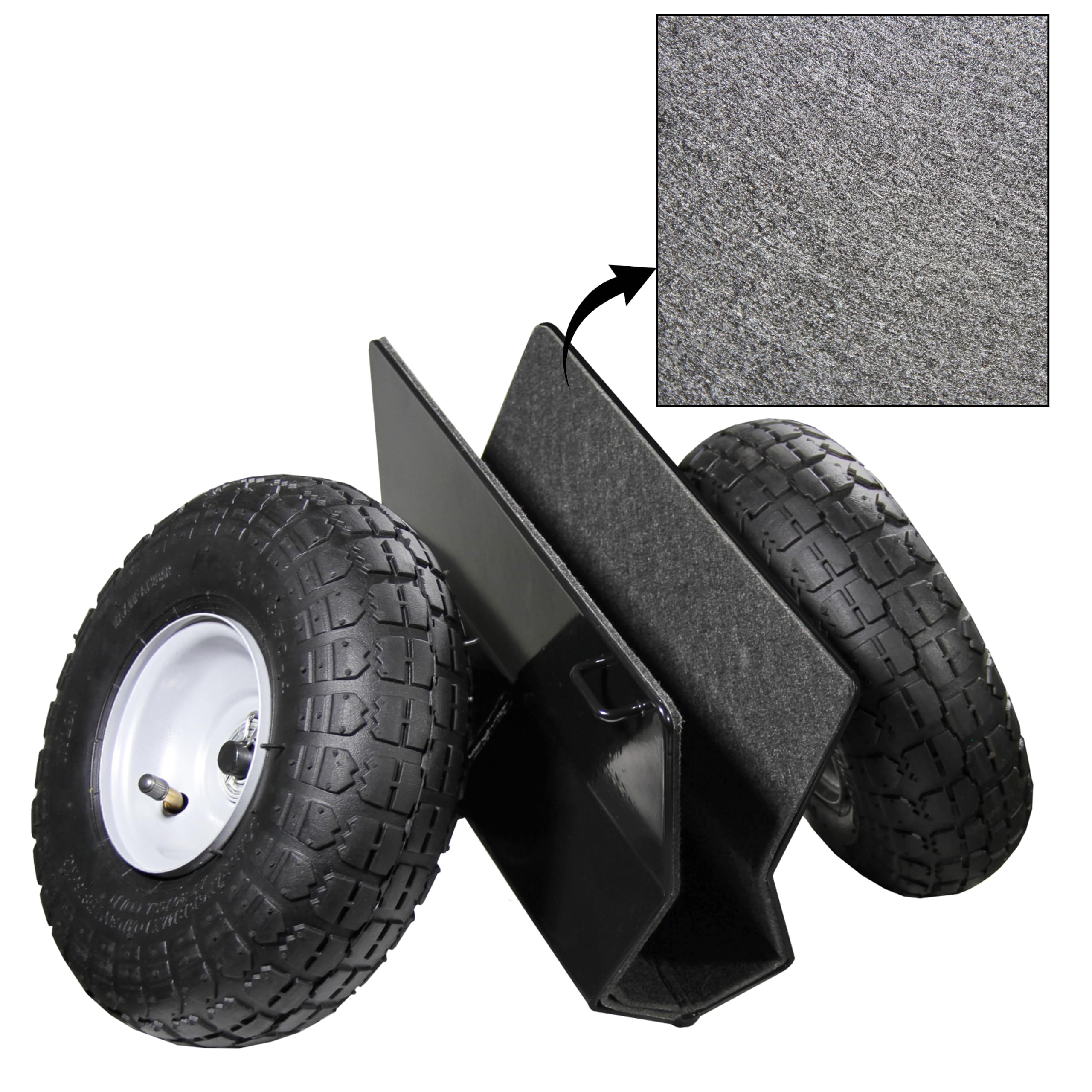 Plattenroller Plattenwagen mit Handgriff, 275kg Tragkraft, klappbar, Klemmwagen für Türen, Holz und- Glasplatten, 4.10/3.50-4 Reifen P5