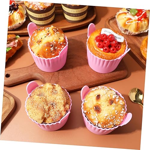 Miniatura 9 de 4 moldes de silicona para muffins antiadherentes para hornear cupcakes y muffins de calor, silicona para hornos, freidoras de aire fáciles