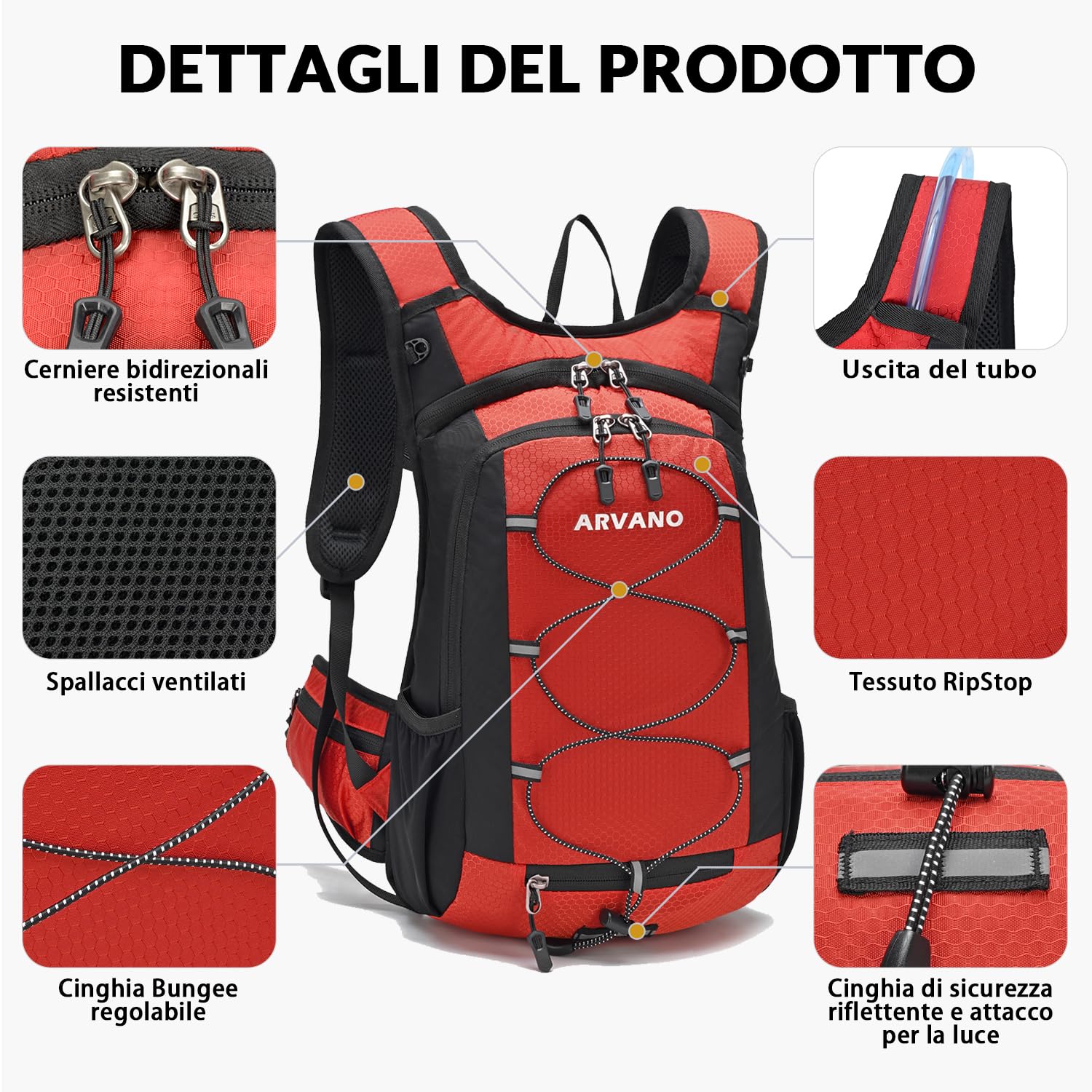 Backpack per Mountain Bike 15L Light Weight - Dettaglio