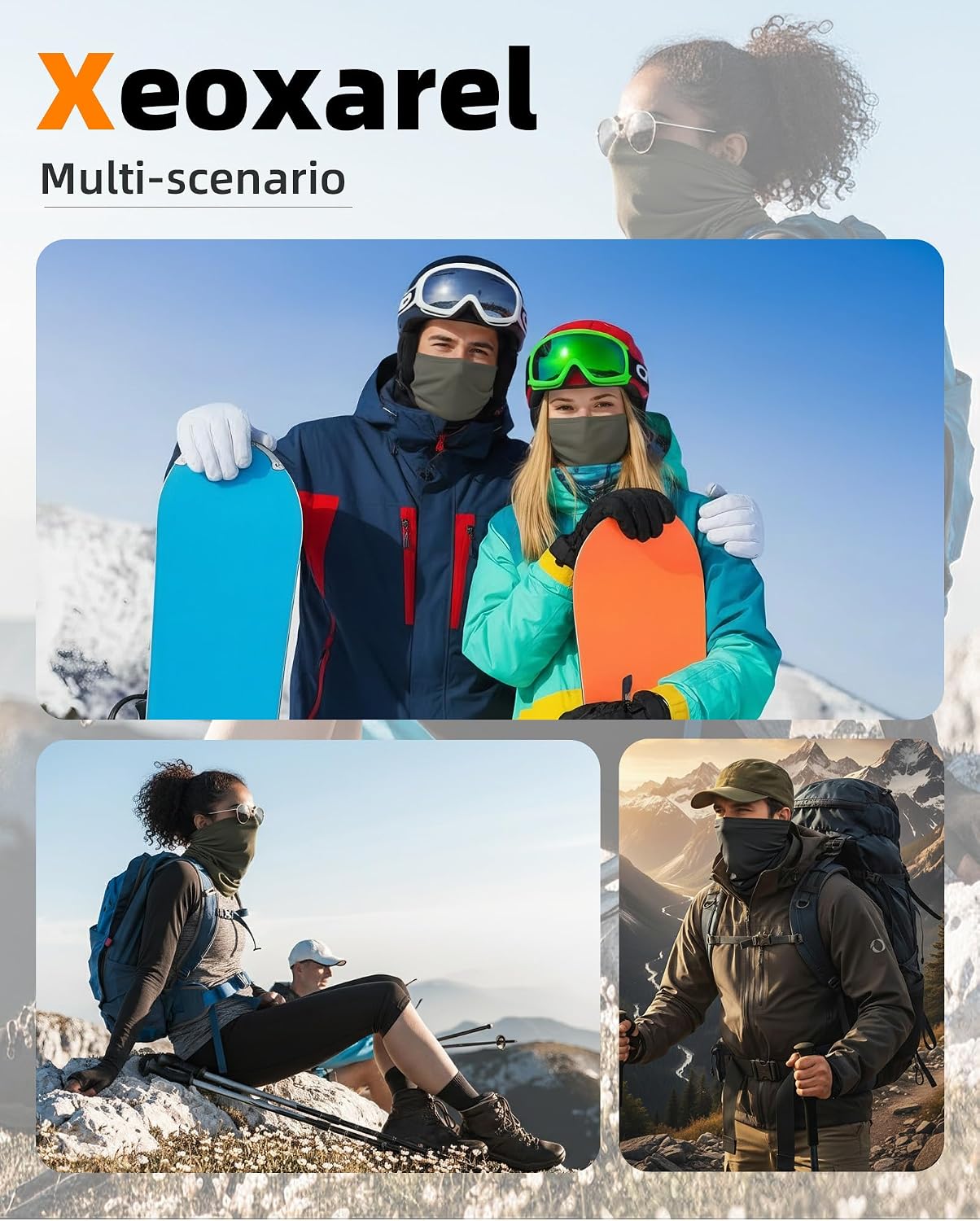 Xeoxarel Summer UV Protection Cooling Neck Gaiter for Men and Women image 2