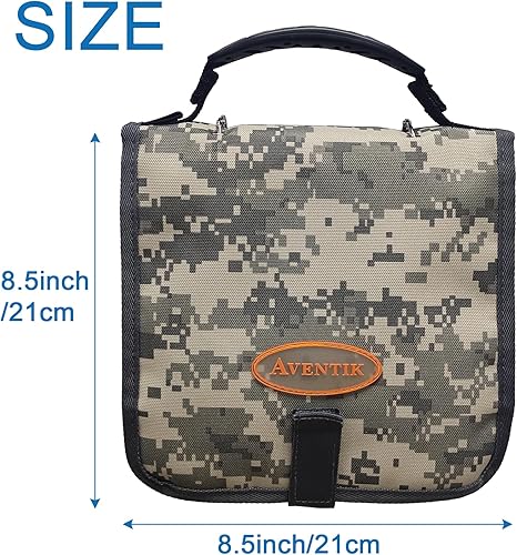 Miniatura 2 de Aventik Carpeta para aparejos de pesca, cubierta dura, almacenamiento organizado, resistente al agua salada, bolsa de almacenamiento para aparejos