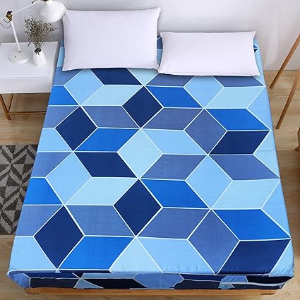 WELLFIT Cotton Mattress Cover/Protector for Single Size Bed with Zip/Chain/3�6 ft / 36�72�6 inch