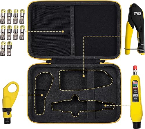 Miniatura 5 de Aenllosi Funda de transporte rígida de repuesto para herramientas y conectores de cable coaxial Klein Tools VDV002-818, soporte personalizado para