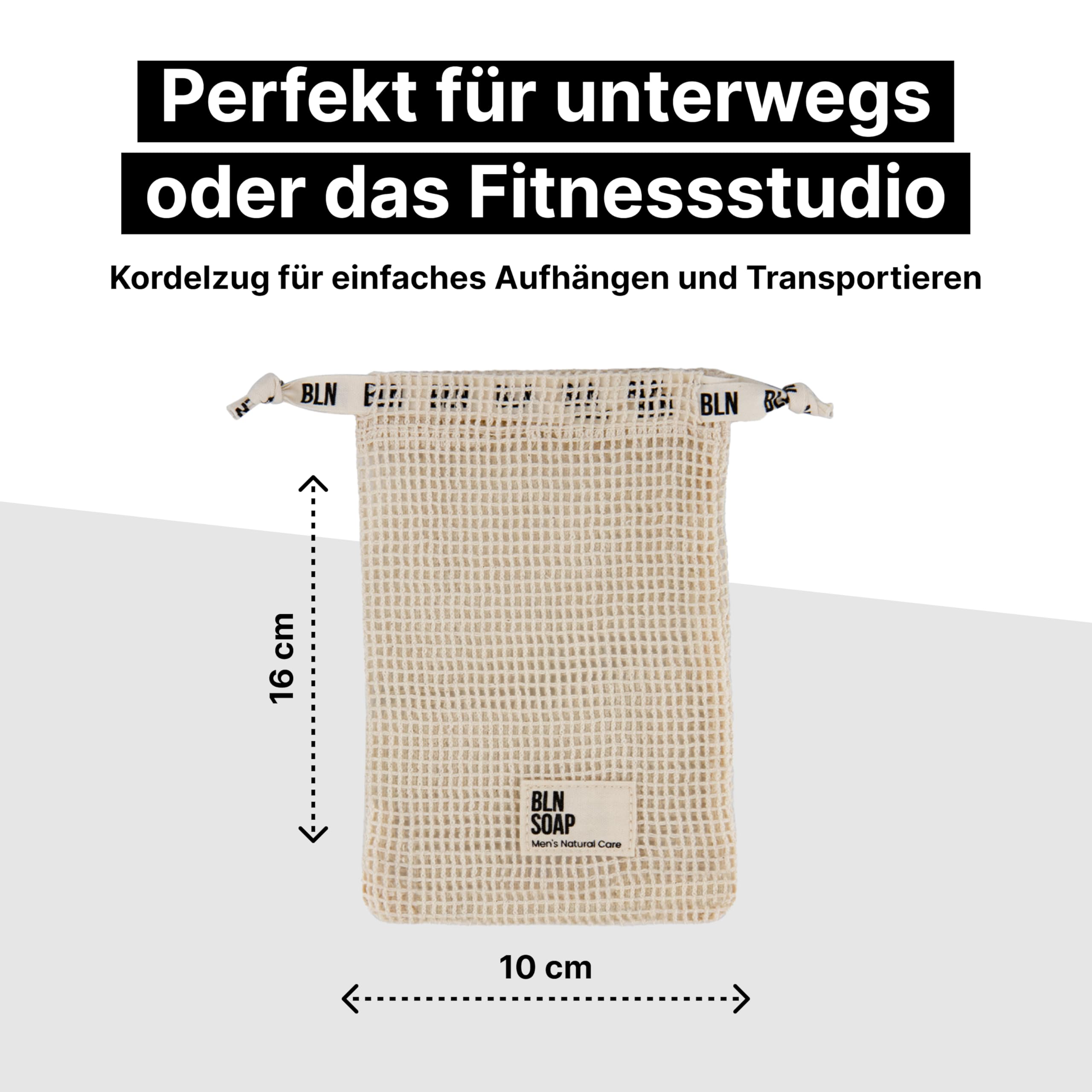 Feste Seifen für Männer (3 x 135 g) + Baumwoll-Seifensäckchen + Seifendose: 3-in-1 natürliche Männerseifen + Aufbewahrung + Seifenbeutel – Vegane Duschseifen Herren für Hand, Körper & Haare, BLN SOAP