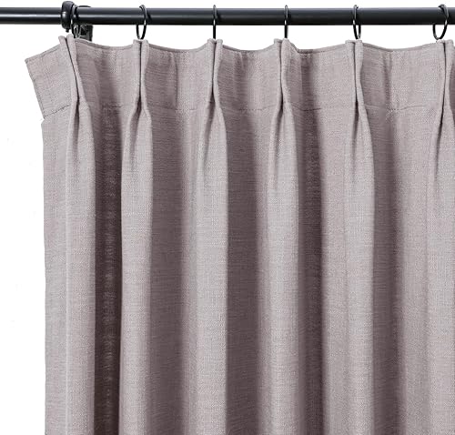 Miniatura 231 de Drapifytex Cortina plisada de lino sintético, cortina para oscurecer la habitación, 56 pulgadas de ancho x 96 pulgadas de largo, cortina de cobre 26
