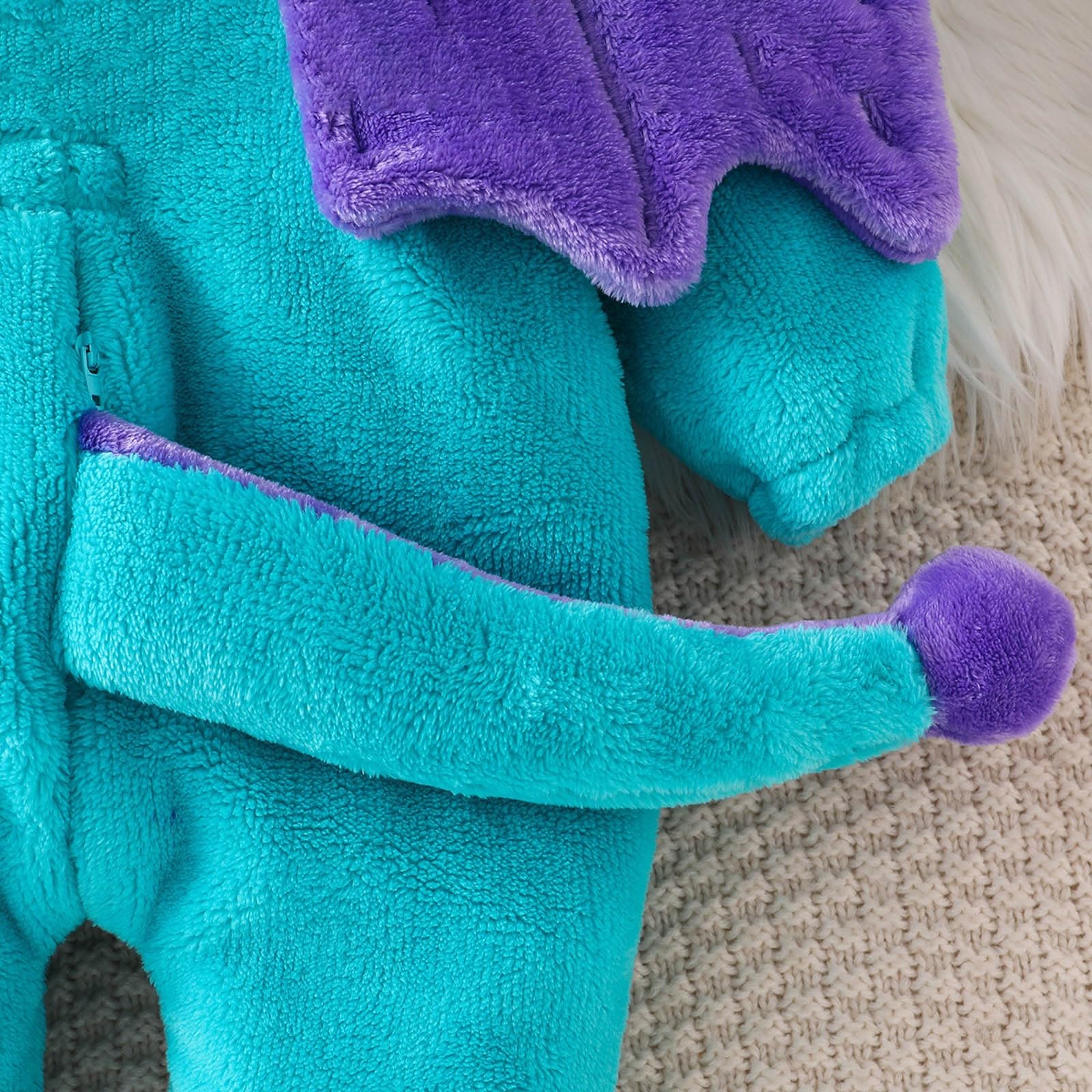 Didadihu Halloween Kostüm Baby Dino Strampler Kostüm Kinder Baby Dino Overall Weicher Fleece Mit Kapuze Reißverschluss