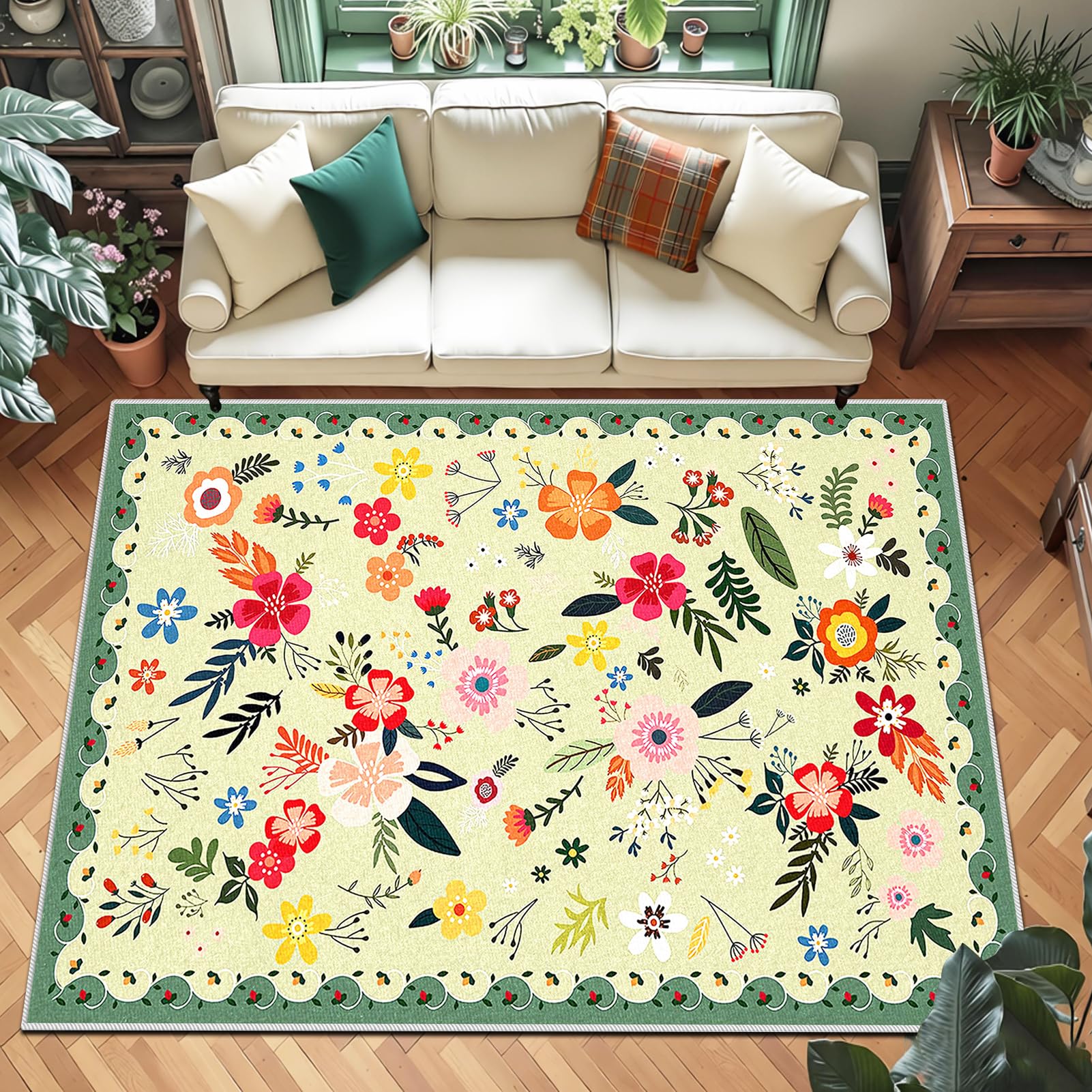Tapis lavable en machine antidérapant 90x140 cm à faible poil