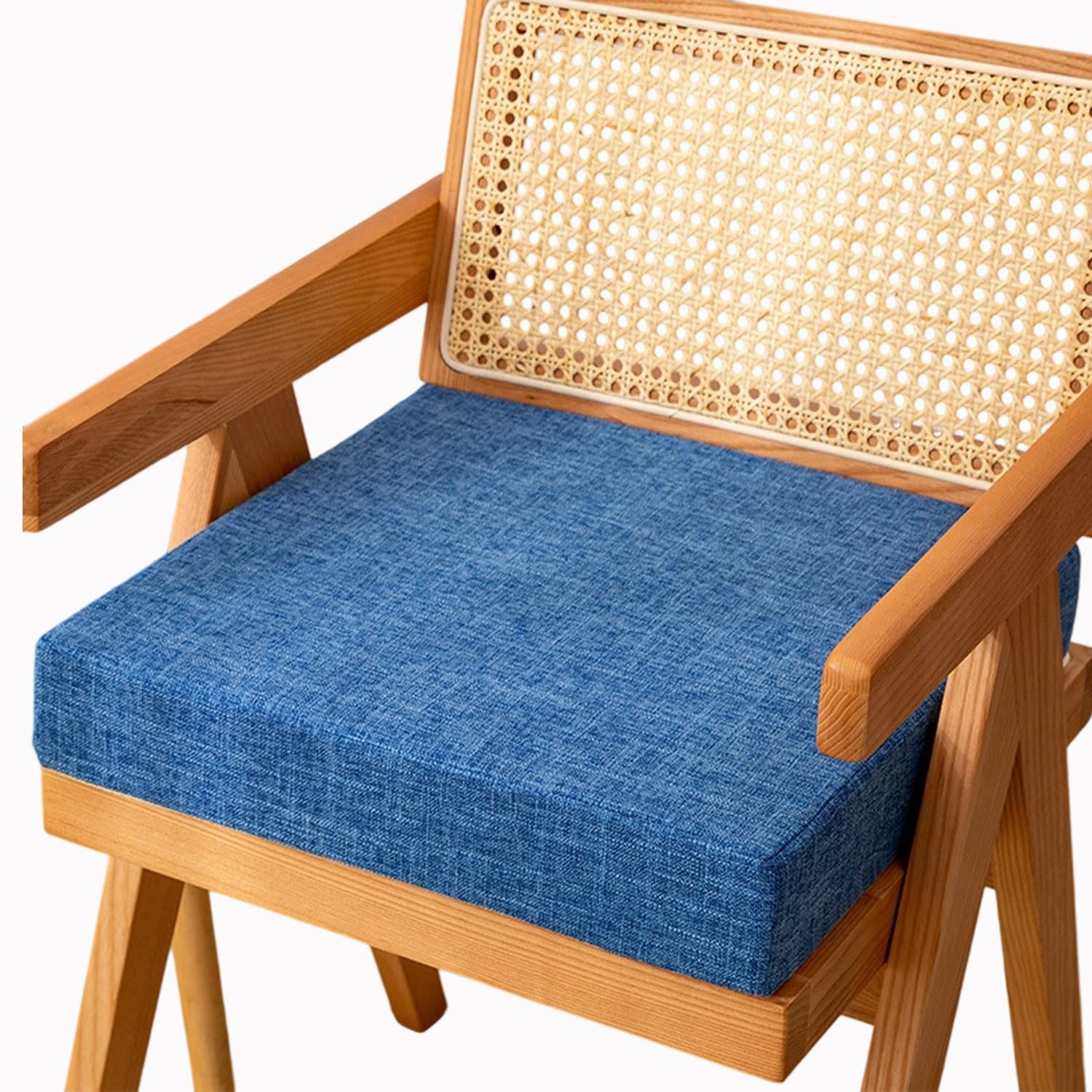 HKJGNH Memory Foam Square Seat Cushion 3/5/8cm thick,40/45/50cm Stool Cushion, Circle Chair Pad with Removable Cover for Dining Kitchen Bar Chairs(F10,50X50X5CM)