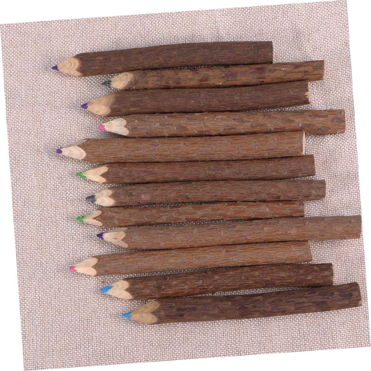 Lurrose Set da Disegno per Artisti Pezzi Matite a Base di con Rami di Albero Naturali 9-10 Cm 10 Misti per Ragazzi E Ragazze Creativi
