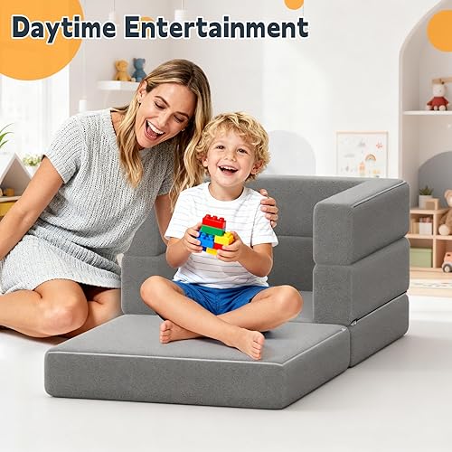 Miniatura 9 de Cama plegable portátil para niños pequeños suave y firme, cama de viaje portátil con pliegues, cama de piso para niños pequeños para viajes, viajes,