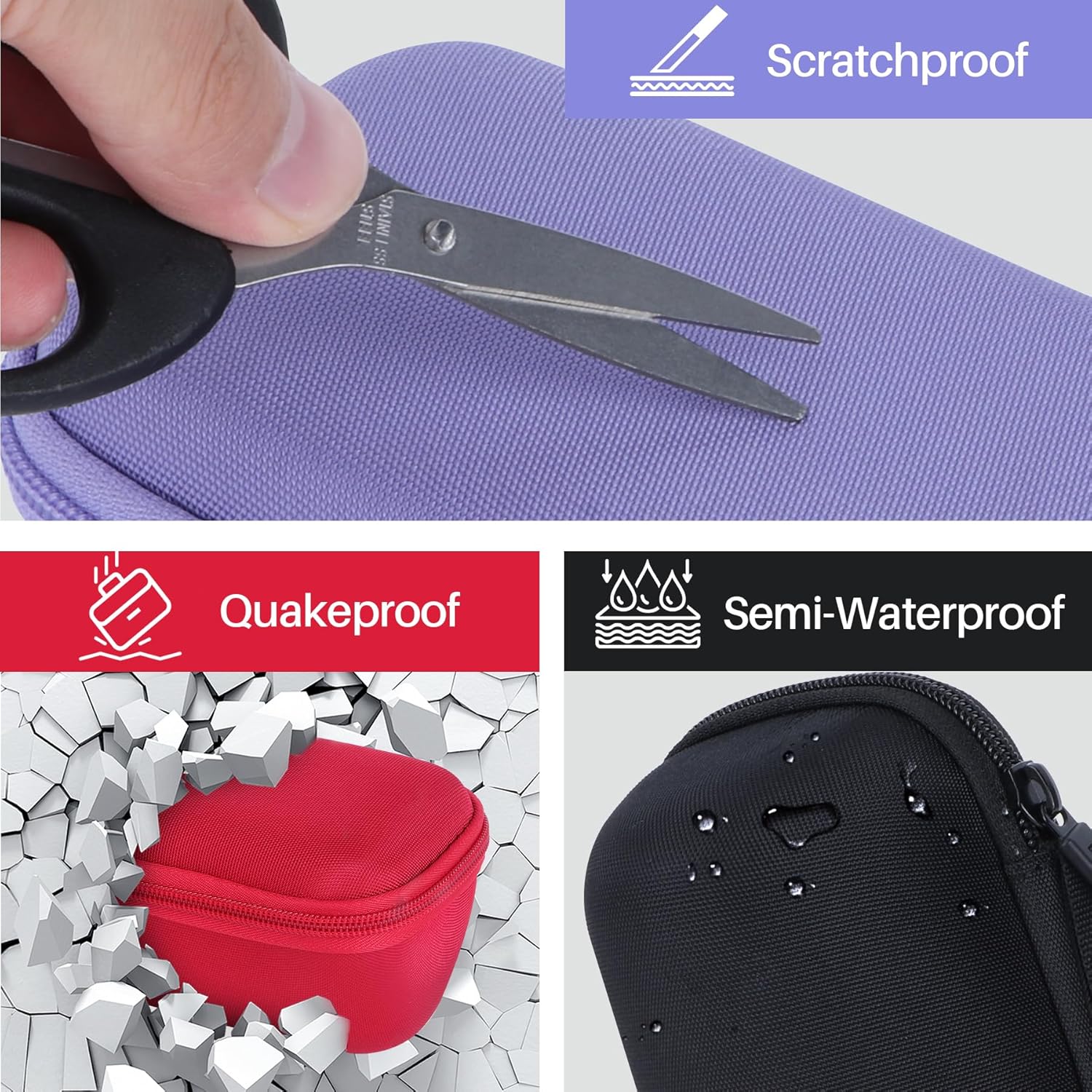 Storage Case Compatible with JBL Grip Ambient Light Portable Speaker (Blue Case) - Image 7