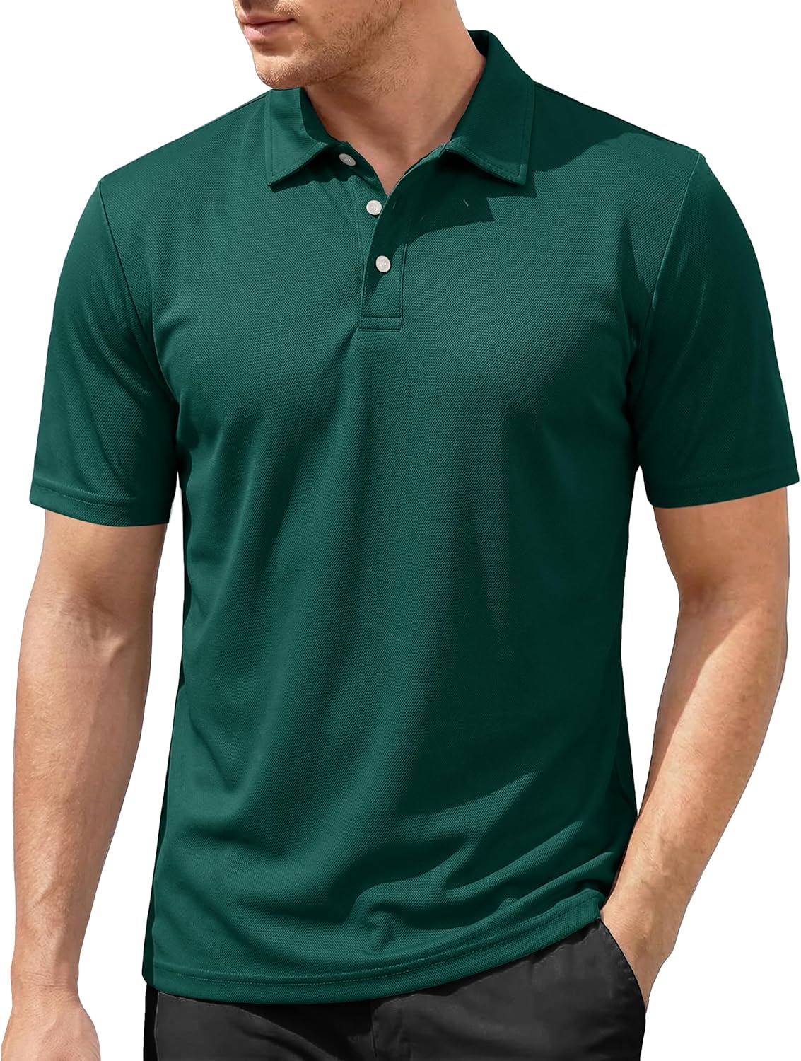 Boladeci Men's Golf Polo Shirts Short Sleeve Performance Quick Dry Breathable Work Business Casual Shirts