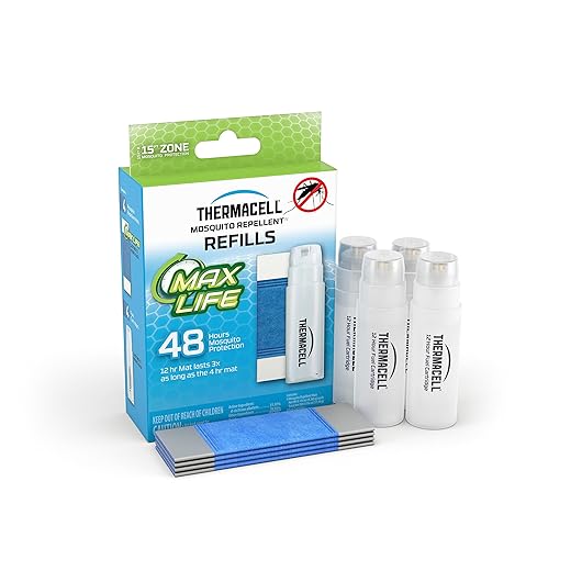 Thermacell Mosquito Repellent Refills; Compatible with Any Fuel-Powered Repeller; Highly Effective, Long Lasting, No Spray, No Scent, No Mess; 15 Foot Zone of Mosquito Protection
