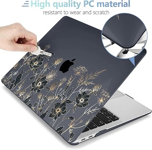 Miniatura 10 de MEEgoodo Funda para MacBook Air de 13 pulgadas 2021 2020 2019 2018 lanzado A2337 M1 A2179 A1932 con Touch ID, carcasa rígida de policarbonato suave