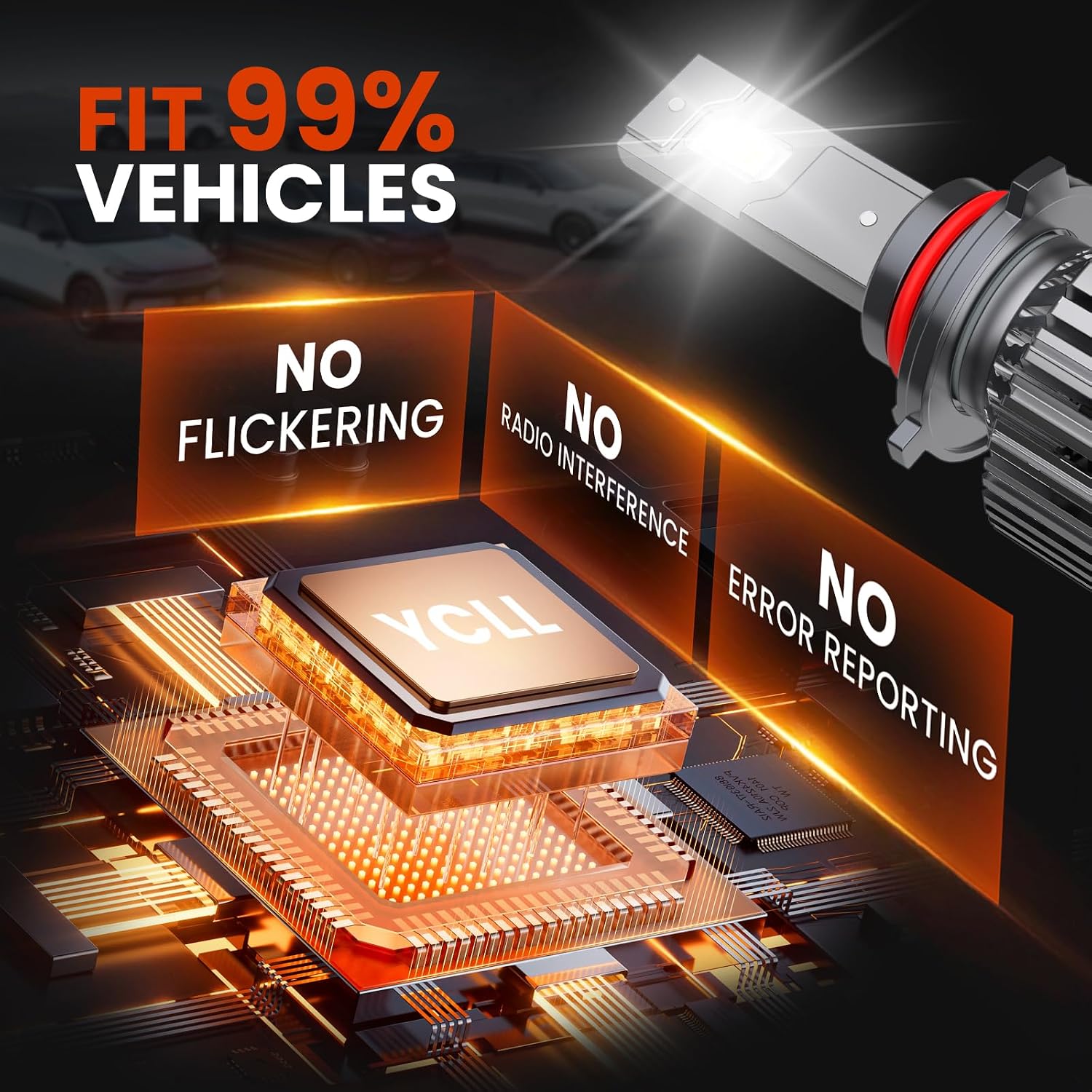 YCLL Compatible with Chevy Silverado 1500 2500HD 2007-2015 Lights Combo Pack,6500K White,500% Brightness,70W,6 Pack