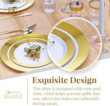 Amazon.co.jp: Ritz エレガントな使い捨て皿 パーティー用 10枚セット