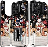 Vista 12 de LETO para iPhone 15 Pro Funda tipo cartera - Tapa tipo folio con patada - Diseños de moda - Tarjetero - Funda protectora para mujeres y niñas - 6.1