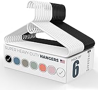 Vista 54 de Neaties Perchas de ropa súper resistentes, paquete de 20 (24 unidades), fabricadas en los Estados Unidos, capacidad de 10 libras, perchas