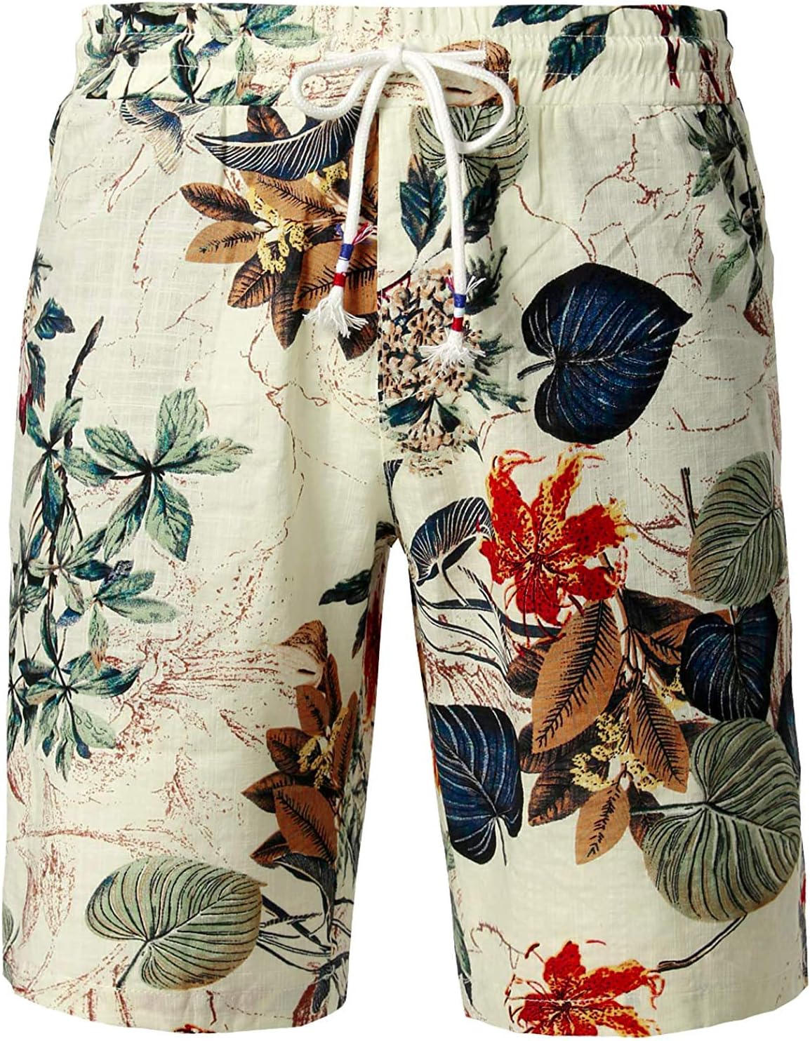 JOGAL Men's Flower Casual Button Down Short Sleeve Hawaiian Shirt Suits - Image 6