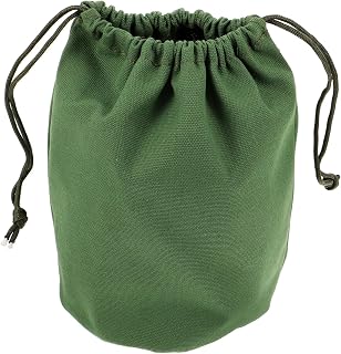 ARTIBETTER Tactical Camping Storage Bag Drawstring Canvas Bag, Green | Foldable Lightweight Design, Compartments, Reusable Easy-clean Option for Outdoor Trips and Family Use Random Color