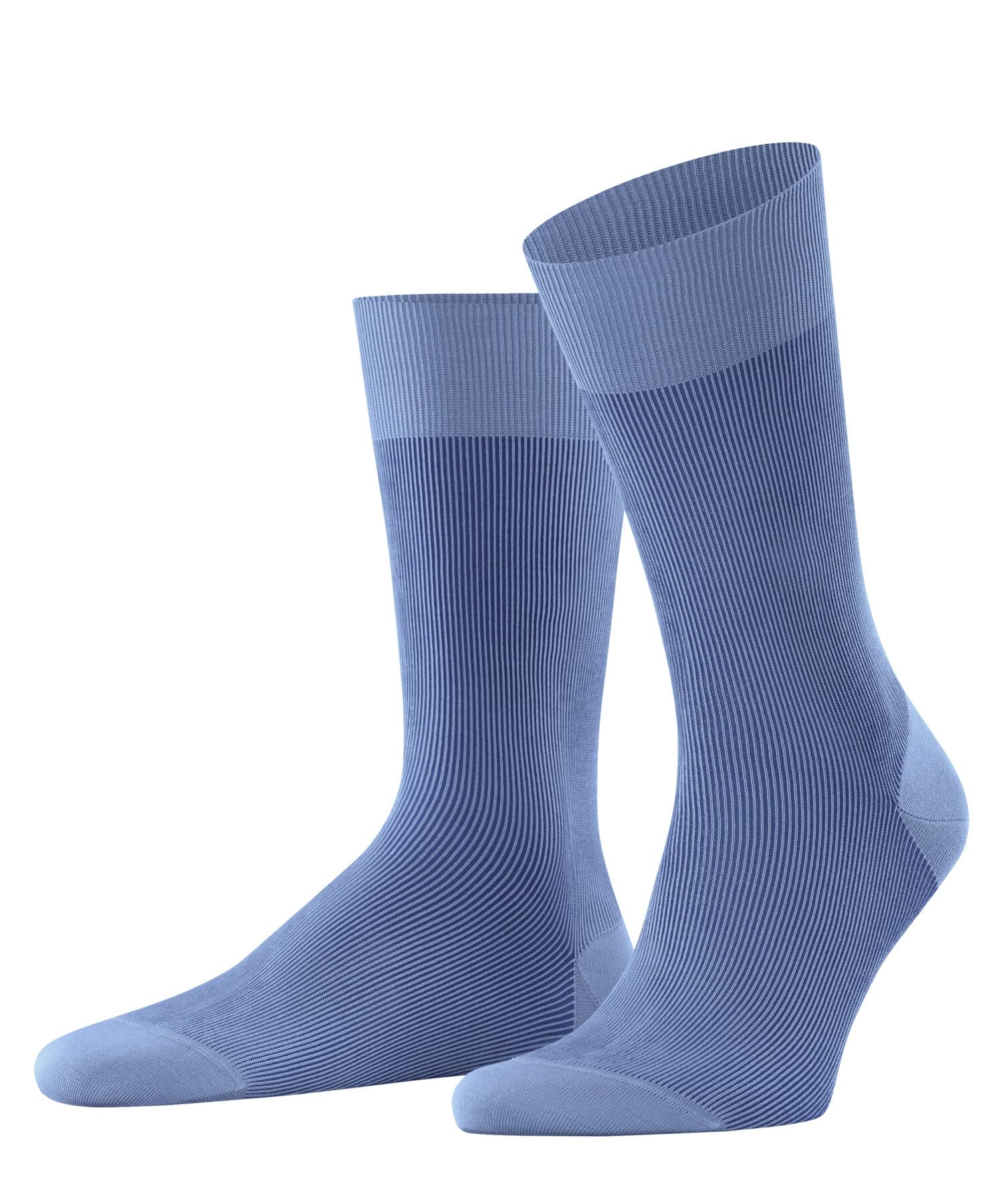 FALKE Men's Fine Shadow M So Cotton Patterned 1 Pair Socks, Blue Cornflower 6554, 7-8